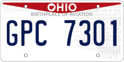 OH license plate GPC7301