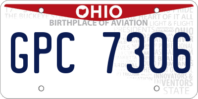 OH license plate GPC7306