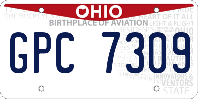 OH license plate GPC7309
