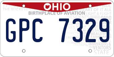 OH license plate GPC7329
