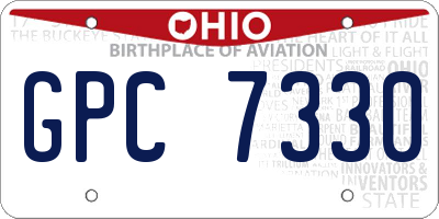 OH license plate GPC7330