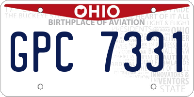 OH license plate GPC7331