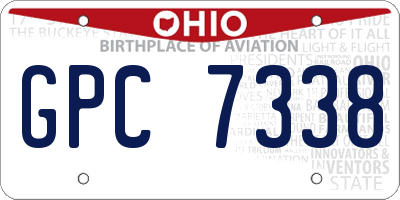 OH license plate GPC7338