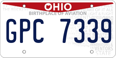 OH license plate GPC7339