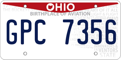 OH license plate GPC7356