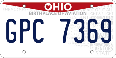 OH license plate GPC7369