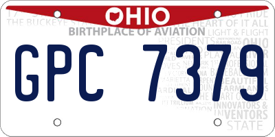 OH license plate GPC7379