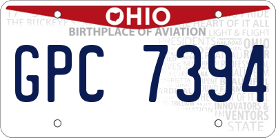 OH license plate GPC7394
