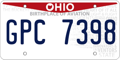OH license plate GPC7398