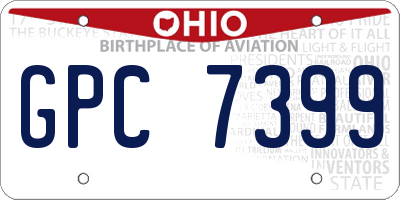OH license plate GPC7399