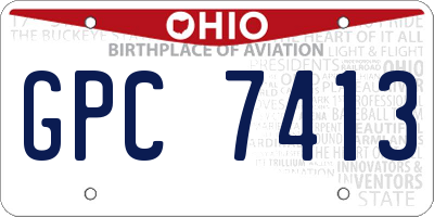 OH license plate GPC7413