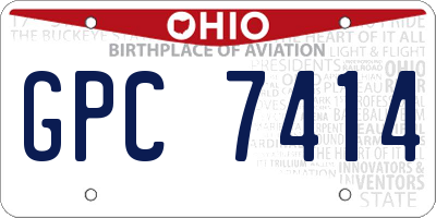 OH license plate GPC7414