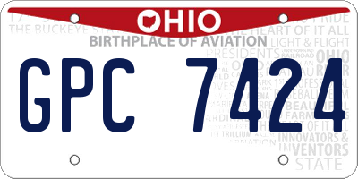 OH license plate GPC7424