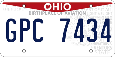 OH license plate GPC7434