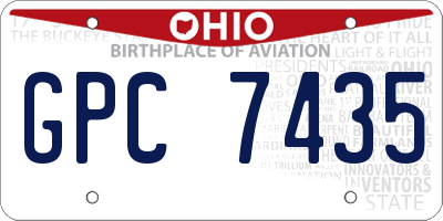 OH license plate GPC7435