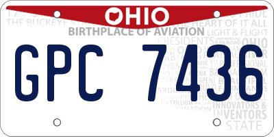 OH license plate GPC7436