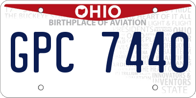 OH license plate GPC7440