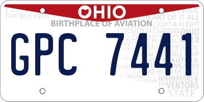 OH license plate GPC7441