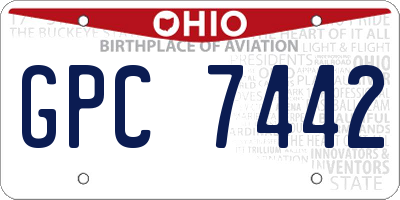 OH license plate GPC7442