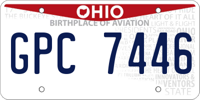 OH license plate GPC7446
