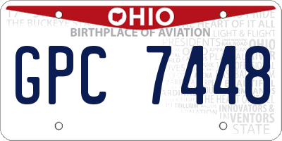 OH license plate GPC7448