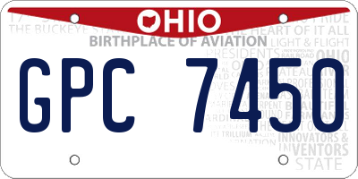 OH license plate GPC7450