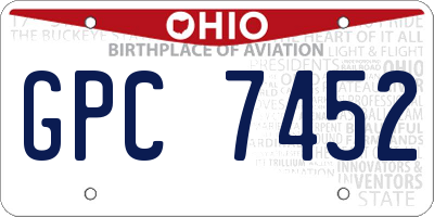OH license plate GPC7452