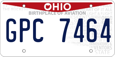 OH license plate GPC7464