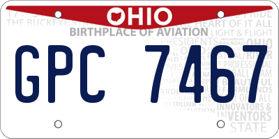 OH license plate GPC7467