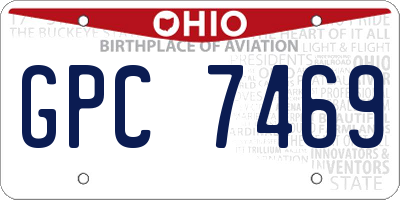 OH license plate GPC7469
