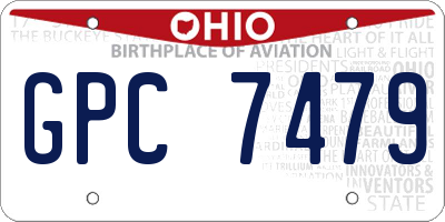 OH license plate GPC7479