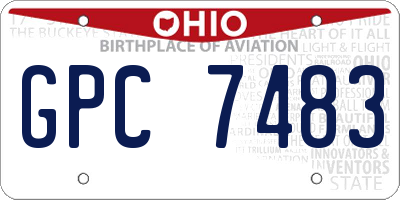 OH license plate GPC7483