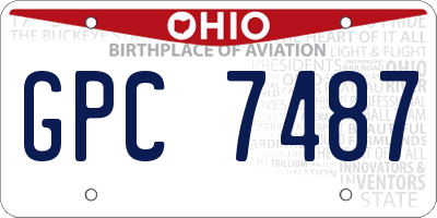 OH license plate GPC7487