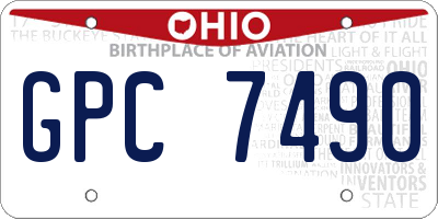 OH license plate GPC7490