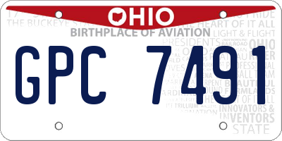 OH license plate GPC7491