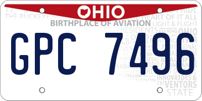 OH license plate GPC7496