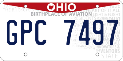 OH license plate GPC7497