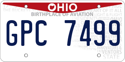 OH license plate GPC7499