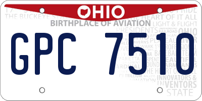 OH license plate GPC7510