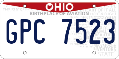 OH license plate GPC7523