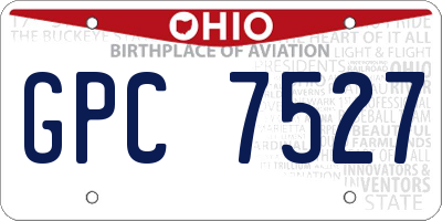 OH license plate GPC7527