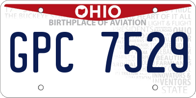 OH license plate GPC7529