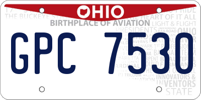OH license plate GPC7530