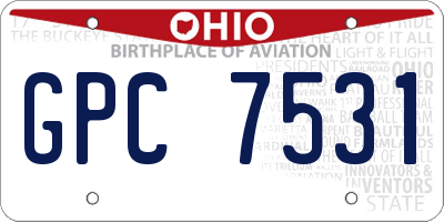OH license plate GPC7531