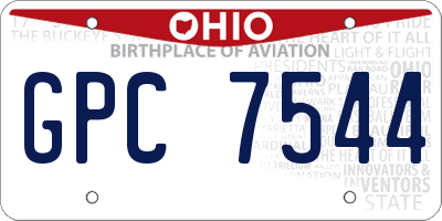 OH license plate GPC7544