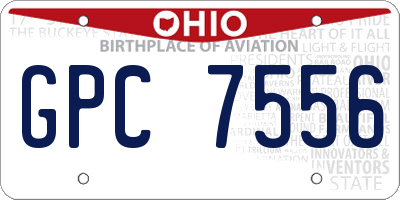 OH license plate GPC7556