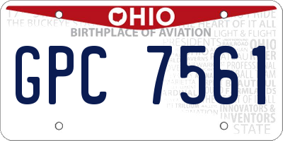 OH license plate GPC7561