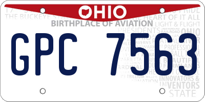 OH license plate GPC7563