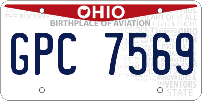 OH license plate GPC7569