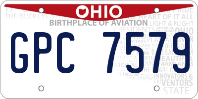 OH license plate GPC7579